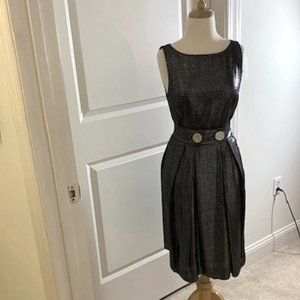 Silver Black Metallic Per Se Dress